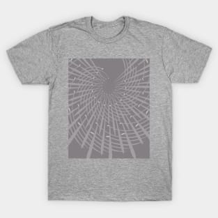 Grey Circular patterns T-Shirt